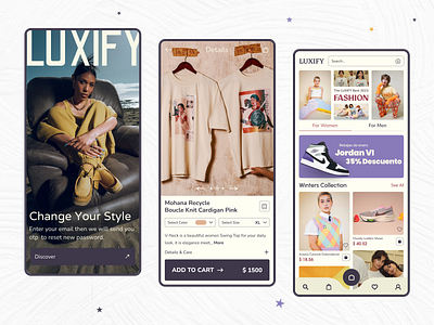 Fashion Mobile App graphic design logo ui