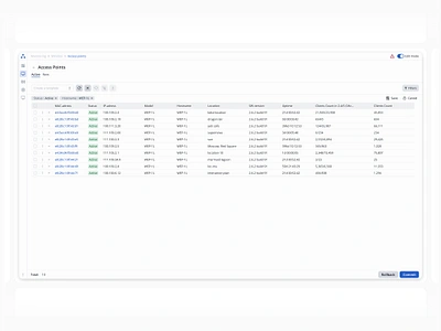 Access Point Table Design design design system table ui ux web