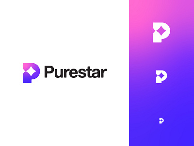 Abstract Letter P logo/ P logo / P star modern logo brand identity branding creative agency logo design ecommerce gradients logo designer logos p letter logo p lettermark p logo p modern logo saas startup