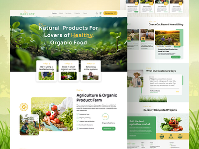 "Fresh & Organic – Agriculture Landing Page Design 🍃🌾" agriculture agriculture landing page agro agro landing page organic organic food