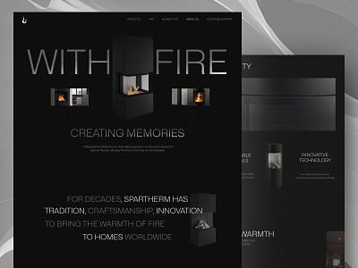 Spartherm - Aesthetic Luxury Furniture Website Design About Us about us aesthetic branding business company profile elegant furniture graphic design history landing page layout luxury minimalist product design professional ui ux web design website website design