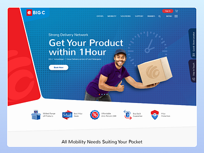 Website design for e commerce product delivery e commerce mobile ui website