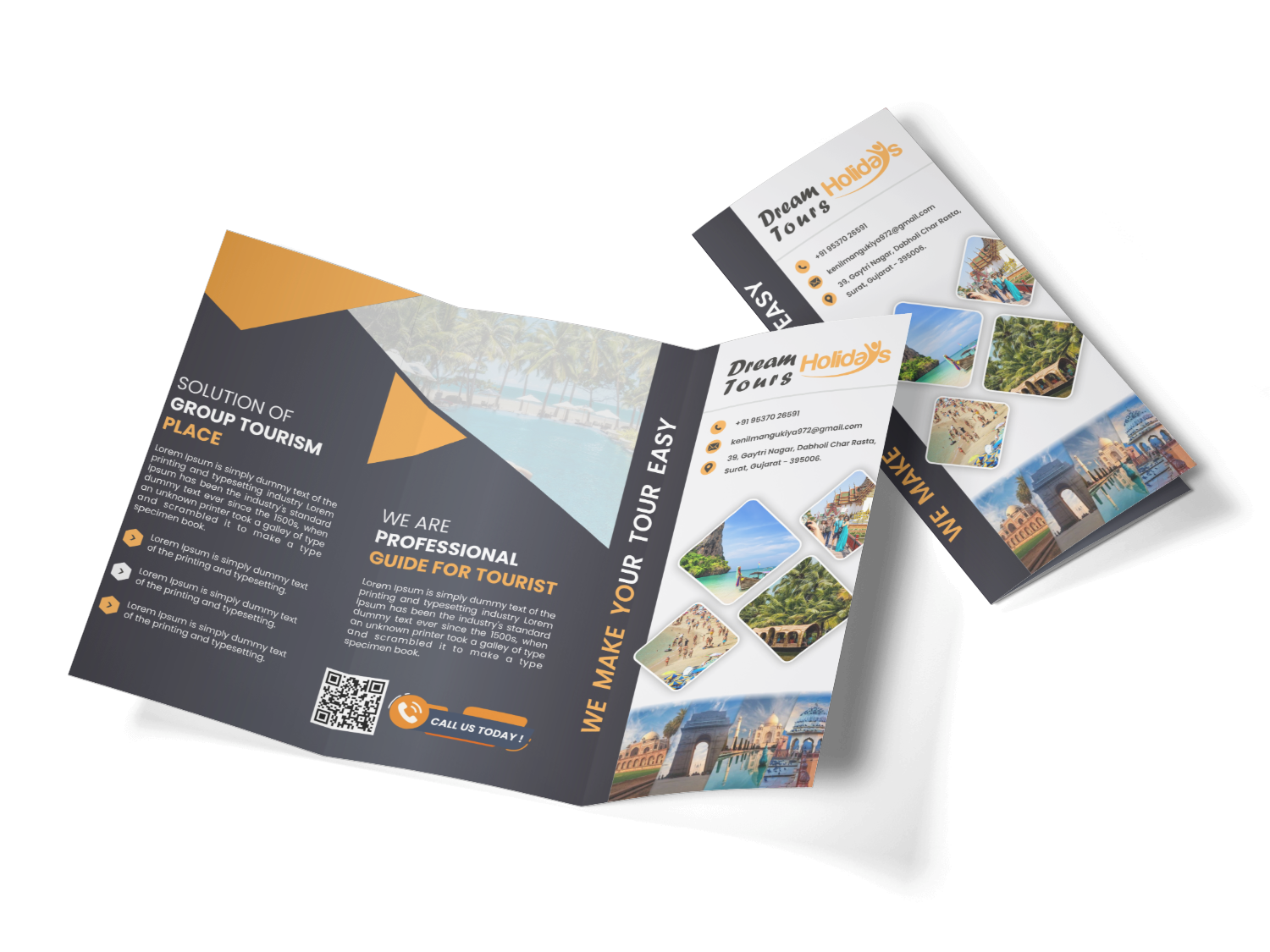 Tri-Fold Brochure Design branding design graphic design illustration logo typography vector