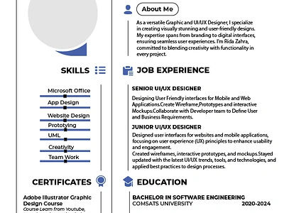 CV Template Design cv templates graphic design ui ux