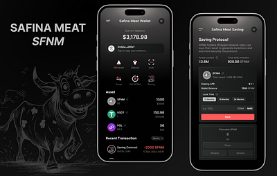 Meat Supply Chain DeFi Support by Blockchain Technology blockchain crypto cryptocurrency decentralized defi design finance meat mobile supplychain ui web2 web3 website