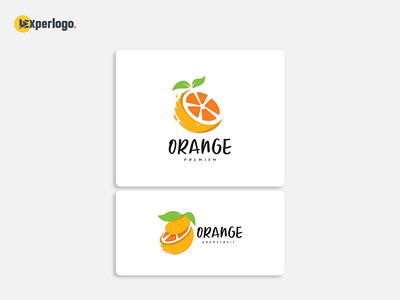 Fresh Orange fruit or lemon lime logo design swoosh vector graphic design logo