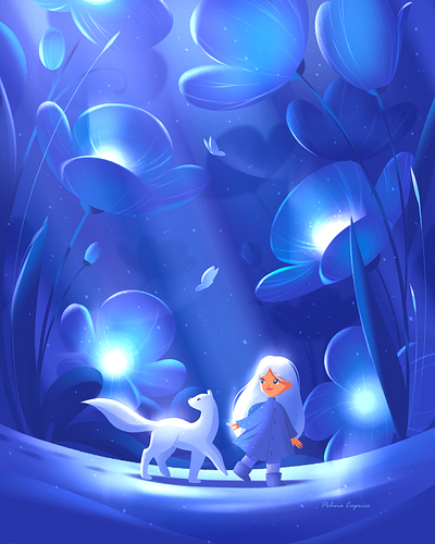 Magical winter forest children art children book children book illustration childrens book colorful colors design digital art digital painting illustration kidlit kidlitart kids illustration picture book whimsical illustrations