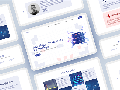 Landing page ✦ Techhub ✦ IT Services company branding figma studio ui web design