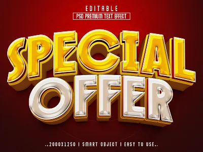 Special Offer Editable PSD Text Effect Style 3d 3d text action branding graphic design logo new text offer offer 3d text offer text special 3d text special action special offer ui