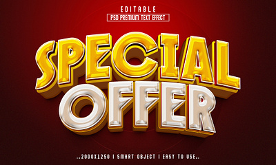 Special Offer Editable PSD Text Effect Style 3d 3d text action branding graphic design logo new text offer offer 3d text offer text special 3d text special action special offer ui