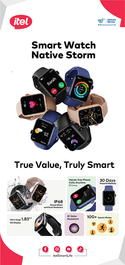 Smart Watch & TWS Brochures branding brochures earbuds flyers graphics design products catalogue smart watch