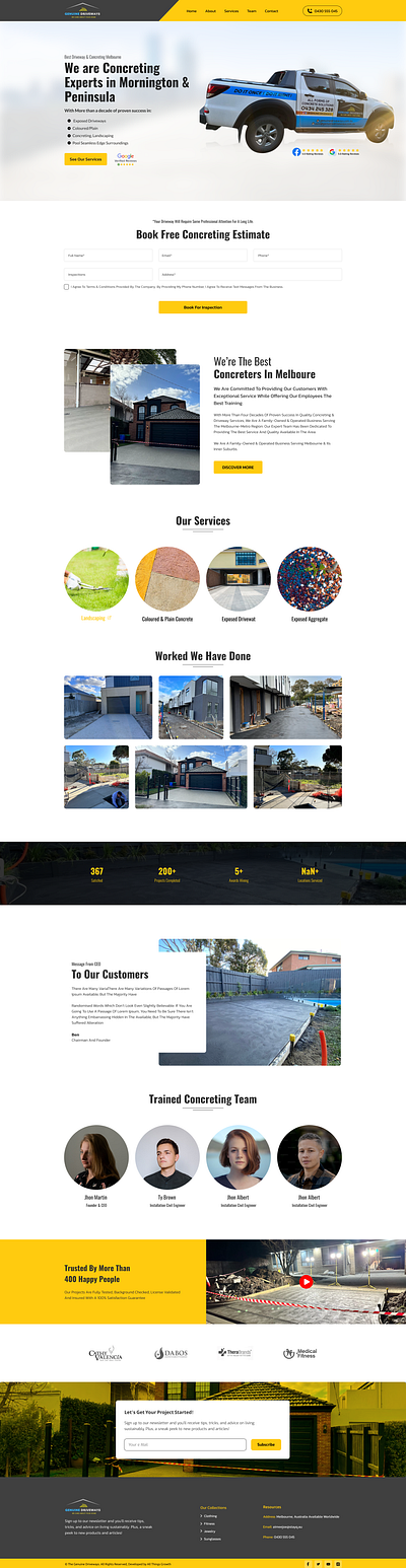 Genuine Driveways branding design genuine driveways graphic design landing page landing page design logo motion graphics ui ux design webdesign website