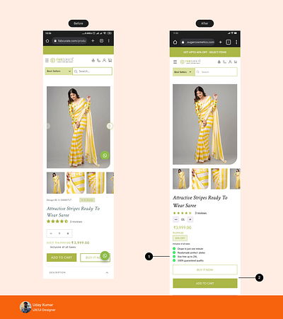 Fabcurate Product page Re-design average fold design fabcurate fabric fashion figma light mode mobile design re design ui web design