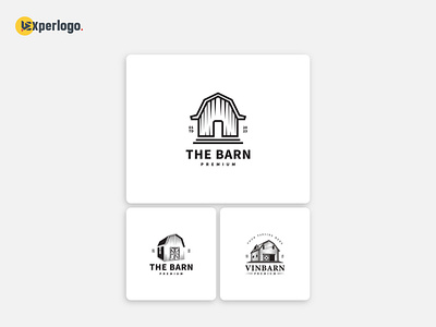 The barn vintage logo design illustration