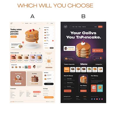 pancake food (ui) graphiv design platform.