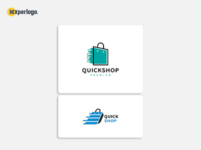 Quick shop icon logo design