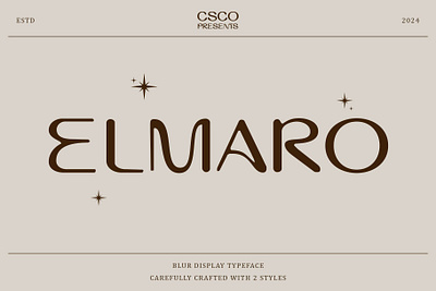 Elmaro Blur blur creative design display elegant font lettering logo modern rounded sans serif typeface