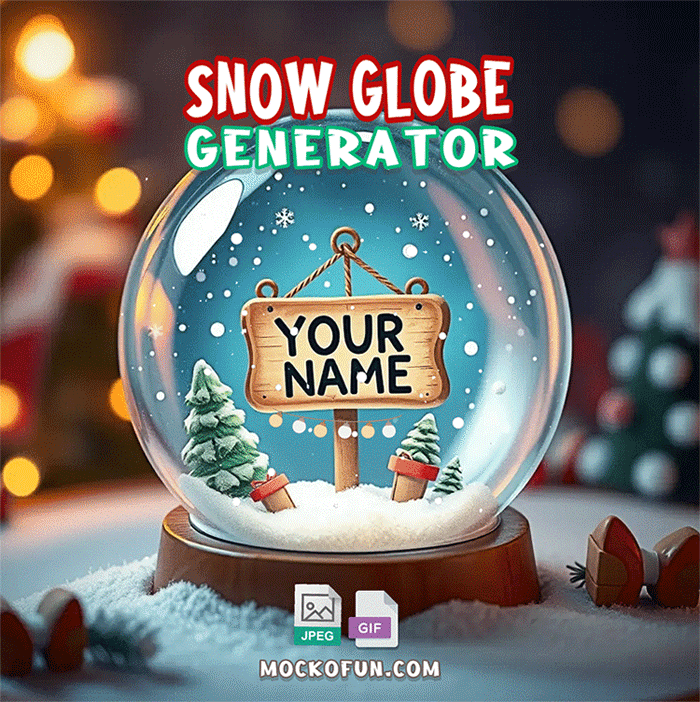 Animated Snow Globe animation christmas gif graphic design mockofun motion graphics snow globe