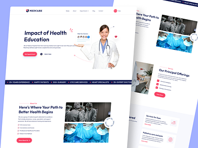 Advanced Medical Solutions & Patient Care clinic doctor health hospital medical medicine uiux user interface web design website