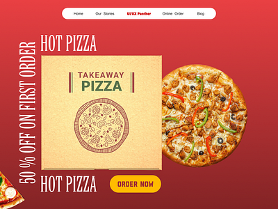 Pizza website design & landing page branding design graphic design illustration logo motion graphics typography ui ux vector