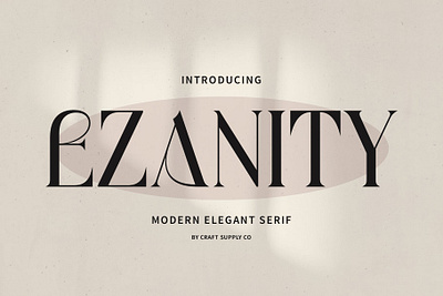 Ezanity branding creative design elegant font lettering logo modern serif typeface