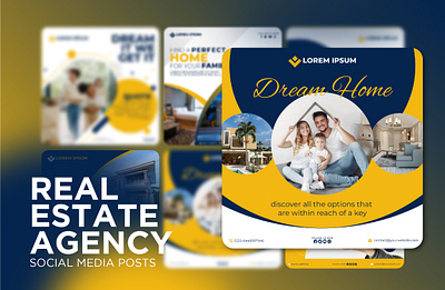 Real Estate Agency Social Media Posts agency branding creative design estate estate agency graphic design marketing media post posts posts design property real social social media social posts