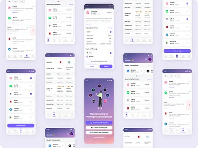 Manage Subscription - Mobile App app ui ux