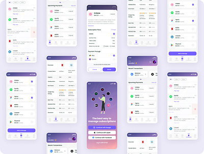 Manage Subscription - Mobile App app ui ux