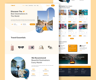 Explore the World with Style 🌍 | Travel Landing Page Design ! bookingui cleanui creativedesign destinationpage landingpage minimaldesign moderndesign responsivedesign tourismwebsite travelagency travelapp traveldesign travellandingpage travelplanner travelwebsite uiuxdesign uxdesign vacationdesign wanderlust webdesign