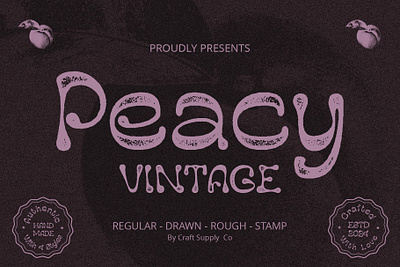 Peacy Vintage creative design display font lettering logo modern playful psychedelic typeface