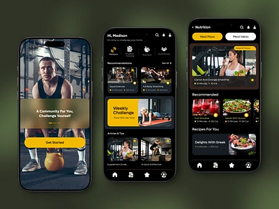 Fitness Mobile iOS App android app design fitness fitness app gym gym mobile app healthy ios mobile mobile app product design sport app ui uiux design ux workout workout app