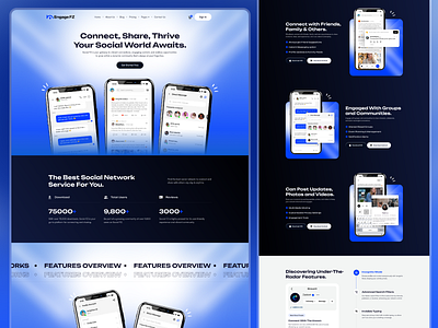Engage FZ - Social Network App Website creativewebtemplates customizabletemplates engagefztemplate interactivedesign minimalwebdesign modernwebdesign no code nocodedevelopment onlinecommunity responsivedesign socialappdesign socialnetworkdesign templateforstartups ui design uiuxdesign ux design webappdesign webdesigninspiration webflowtemplate websitedesign