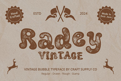 Radey Vintage bubble creative cute design display font funky lettering logo playful typeface vintage