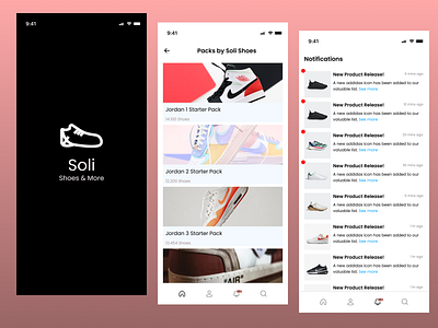 Online Shoes App design ui