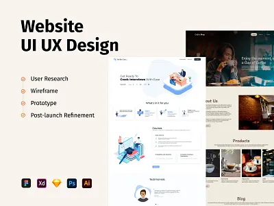 Website UI/UX Design branding design figma graphic design illustration interaction design prototype ui ui ux design
