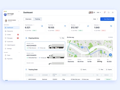 S31 Freight Shipment Management Dashboard UI Design Template adobe xd design figma freight dashboard freight management design heavy duty vehicle illustration logistics admin design logistics admin panel design logistics dashboard shipping figma design shipping management design truck design truck illustration truck ui design ui ui design ui ux ux website logistics