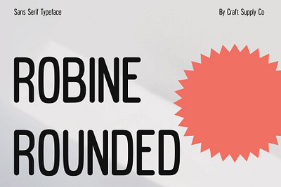 Robine Rounded creative design font lettering logo modern rounded sans serif typeface