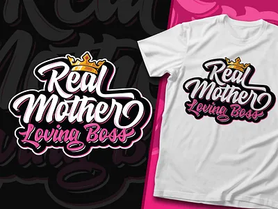 Real Mother Typography T-Shirt Design custom typography design graphic design logo design mother tshirt mother typography real mother tshirt design tshirt tshirt deisgn