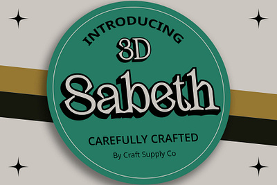 Sabeth 3D 3d creative design elegant font lettering logo modern serif typeface