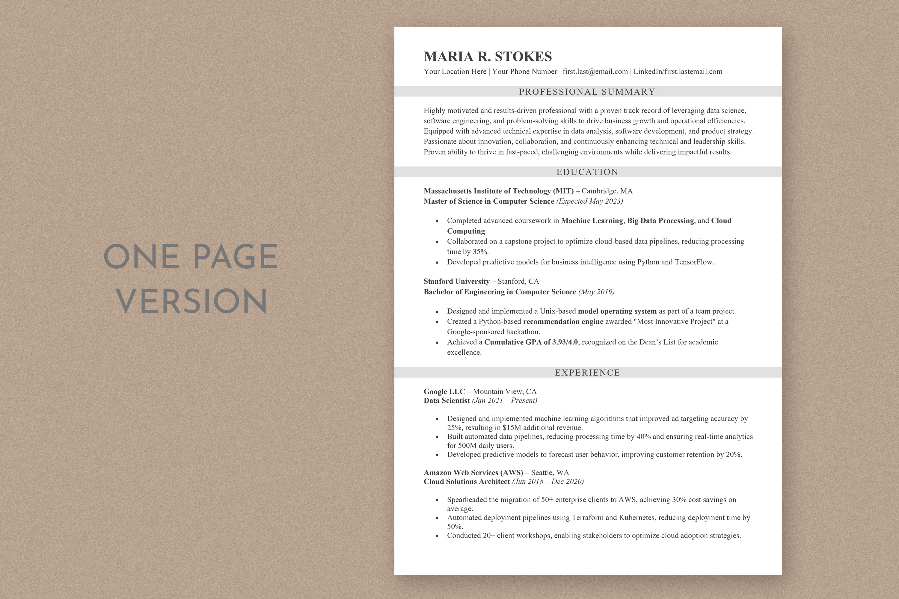 Example of Ats Friendly Optimized Resume Writing