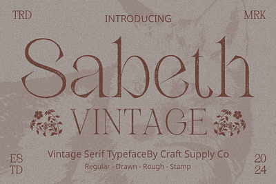 Sabeth Vintage creative design elegant font lettering logo modern serif typeface vintage