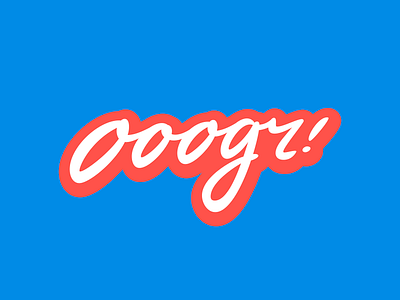 Ooogr! Lettering logo branding design graphic design illustration lettering logo typography vector