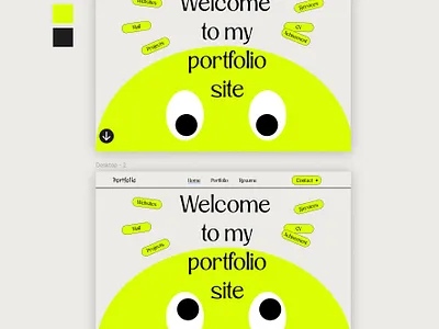 Portfolio Hero Section Design. branding design graphic design ui