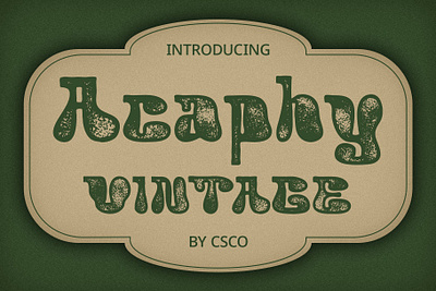 Acaphy Vintage bubble creative design display font funky lettering logo typeface vintage