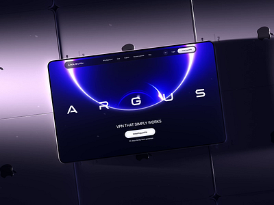 Argus vpn 3D landing page 3D animation 3d 3d animation 3d art 3d website ai e commerce ecommerce finance fintech hero hero section landing landing page landingpage vpn web web design web3 webdesign website