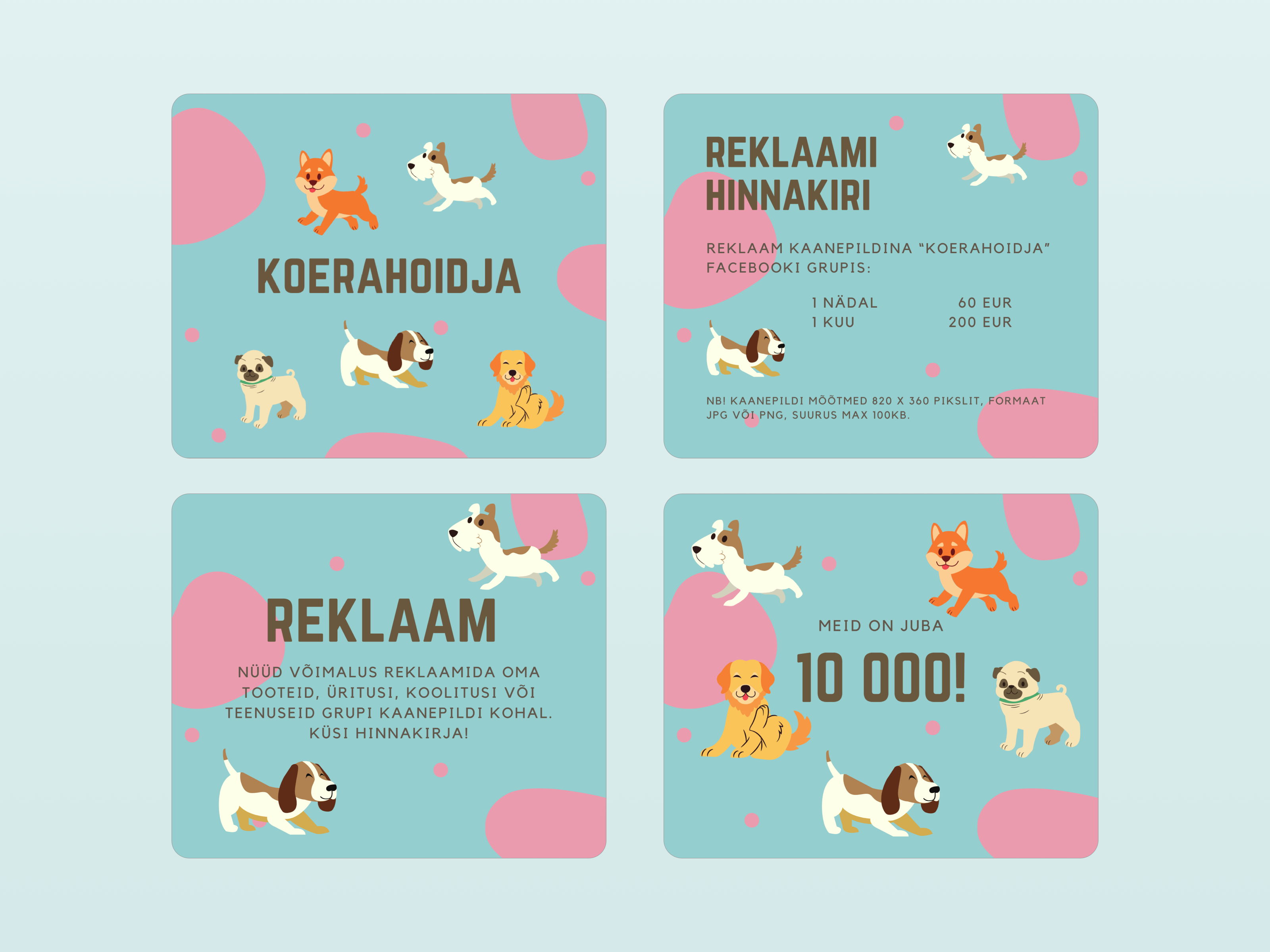 Koerahoidja Social Media Graphics dogs graphic design pets social media