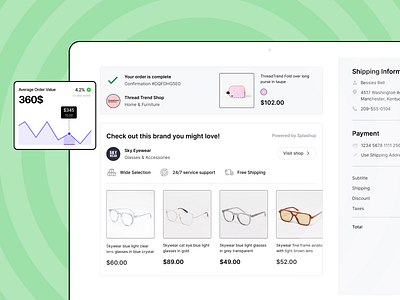 Dashboard | Post-checkout Engagement Startup | Concept branding dashboard design illustration saas sales ui web webflow website