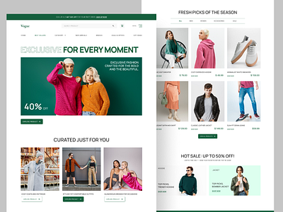 Modern E-commerce Fashion Website for Vogue. brands e commerce ecommerce fashion web fashion website handpicked jabeduiux landing page modern ui online fashion shopping trending 2025 uiux user friendly design vogue vogue fashion web design