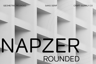 Napzer Rounded creative design font lettering logo modern rounded sans serif typeface