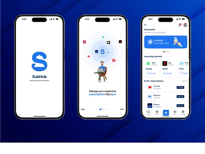 Subscription Hub branding creative ui design graphic design illustration latest mobile app logo logo creation mobile app mobile application mobile view subscription app subscription manager ui ui design uiux mobile app ux ux design